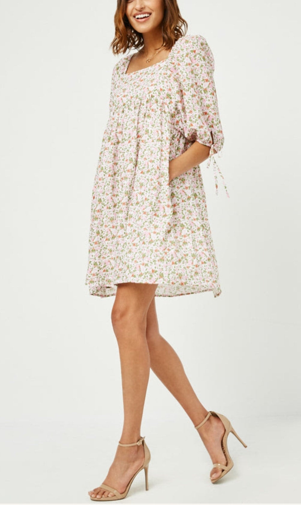 His Sweet Presence Soft Floral Babydoll Dress "She is far more